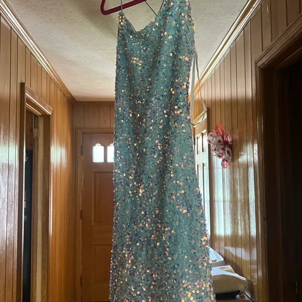 Darling Light Blue Sequin Top